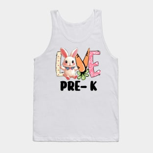 Happy Easter day Pre-k Squad Love Teacher life easter 2024 Tank Top